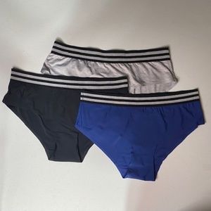 3 pr of Prima Valentina Intimates Panties Grey, Blue, & Black XL